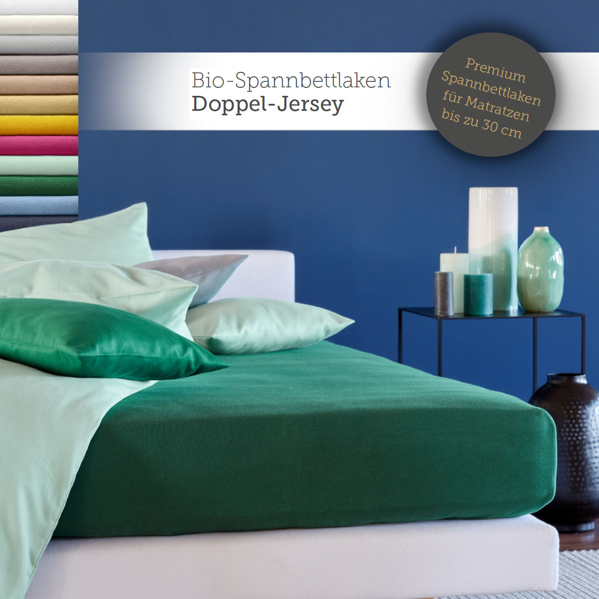 Cotonea Bio Doppel Jersey Spannbettlaken 90x200 bis 160x220 cm