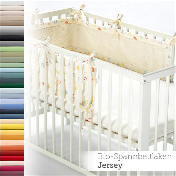 Cotonea Bio Jersey Baby Spannbettlaken von 35x75 bis 70x140 cm mit IVN Best