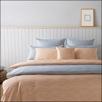 Curt-Bauer Mako Brokat Damast Bettwäsche Silence 9036-0244 amber Wellenlinie