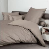 Janine Uni Mako Satin Bettwäsche Programm Colors 31001 in d. Farbe 47 cappuccino