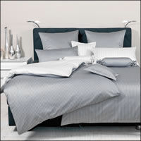 Janine Mako Satin Bettwäsche Programm modernclassic 3936-28 Farbe platin weiß