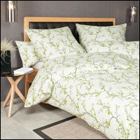 Janine Edelflanell Bettwäsche Chinchilla S 78047-06 winterbirne Blumen Ranke
