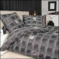 Janine Mako Satin Bettwäsche J.D. 87076-07 atmosphäre braun 3D Optik geometrisch