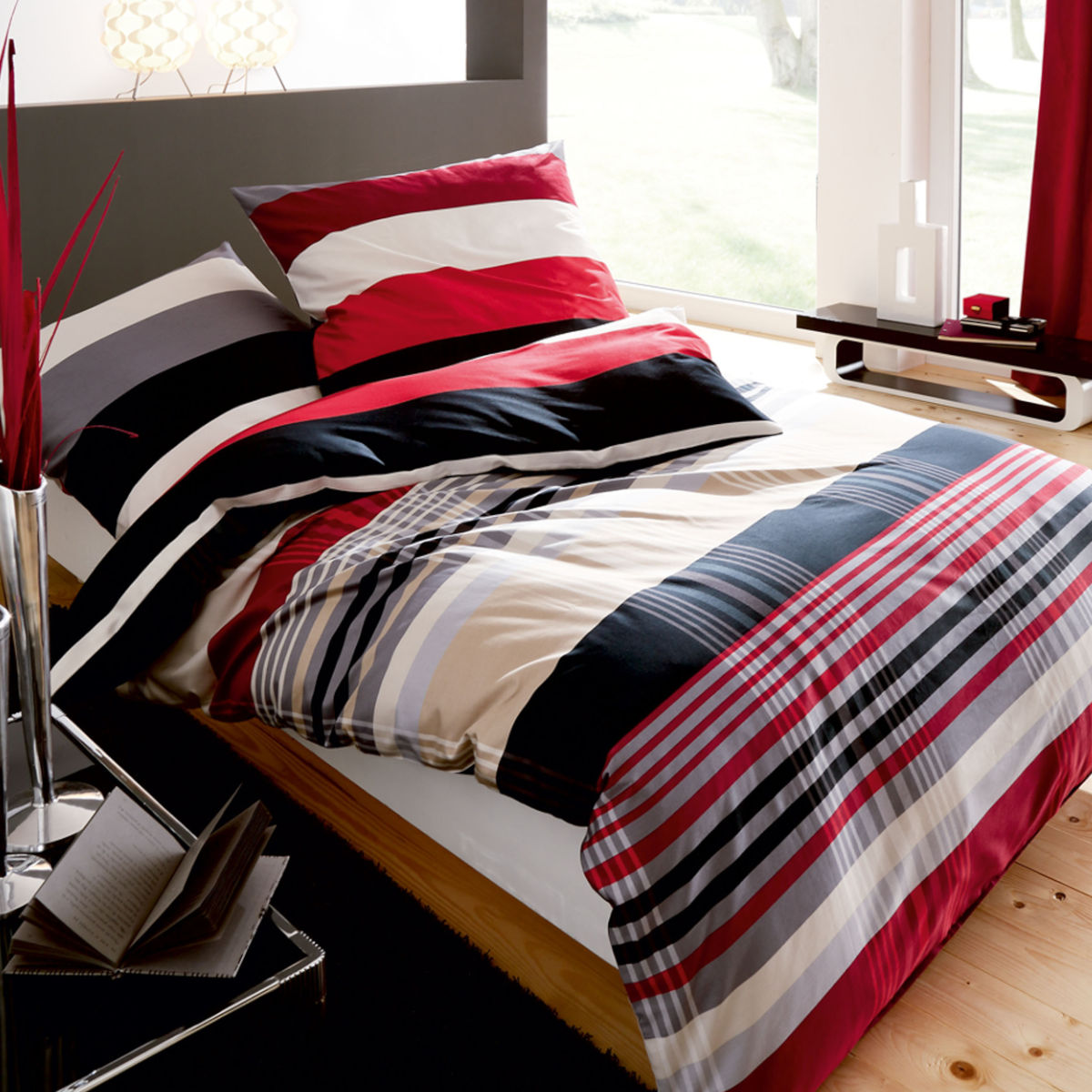 Kaeppel Feinbiber Biber Bettwäsche 240x220 cm Design 2972 Prime Time Streifen