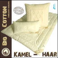 Kamelhaar Sommerdecke extra leicht m. Bio Bezug aus 100% kbA Baumwolle